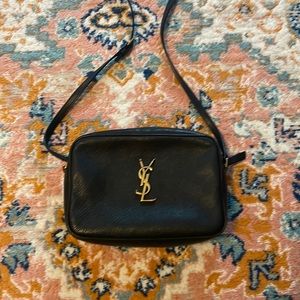 YSL cross body Authentic never used black leather purse